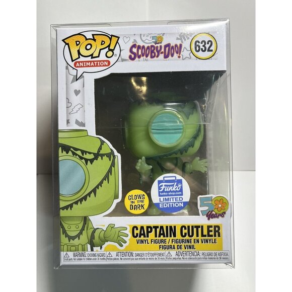 New Funko Pop Scooby-Doo 632 Captain Cutler Limited Edition Glows Free Protector - Picture 1 of 5